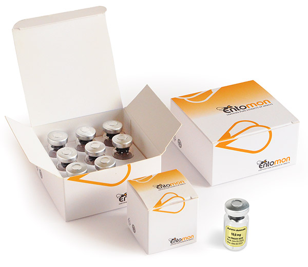 Packaging for transporting glass vials of Hymenoptera venom